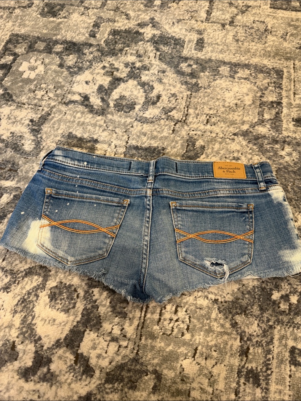 Abercrombie & Fitch Blue Distressed Denim Cutoff Shorts